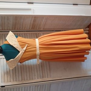 Miss Candyfloss 50s Pinup Gillantar Dress in Yellow Medium